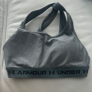 Under Armour Gray Sports Bra with Moisture-Wicking Fabric